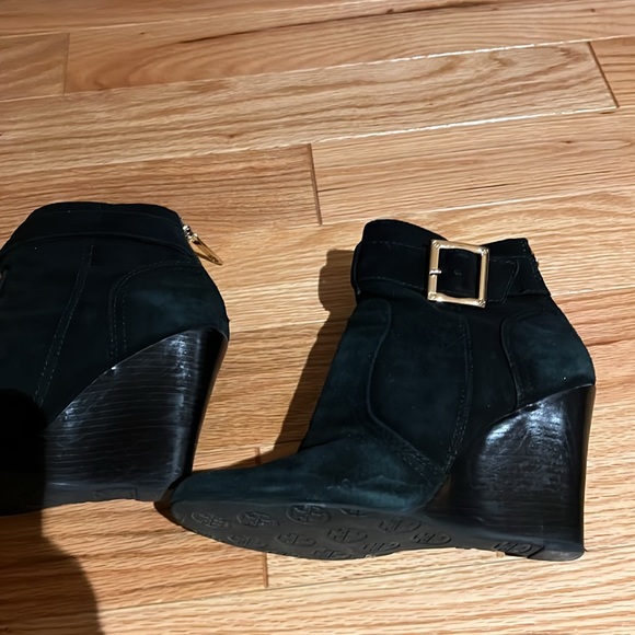 Tory Burch wedge booties in black size 37 (7) - Picture 4 of 9